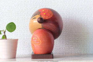 Vintage Creative Kokeshi with Pigtails by Tamura Chie | 15 cm