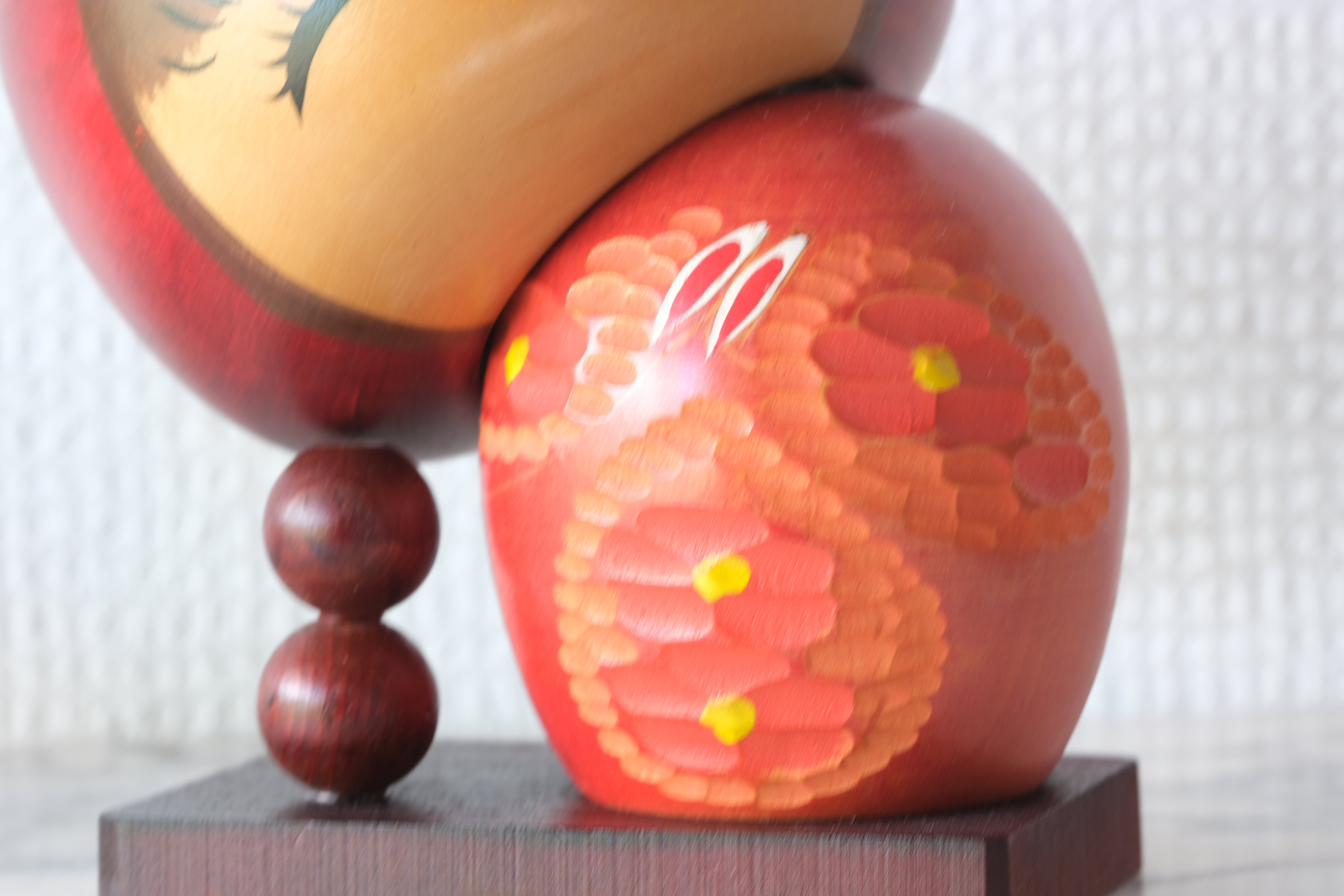 Vintage Creative Kokeshi with Pigtails by Tamura Chie | 15 cm
