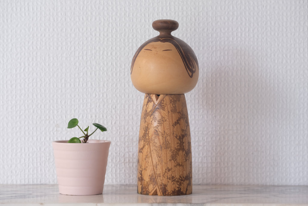 Vintage Creative Kokeshi By Issetsu Kuribayashi 栗林 一雪 (1924-2011) | 20 cm