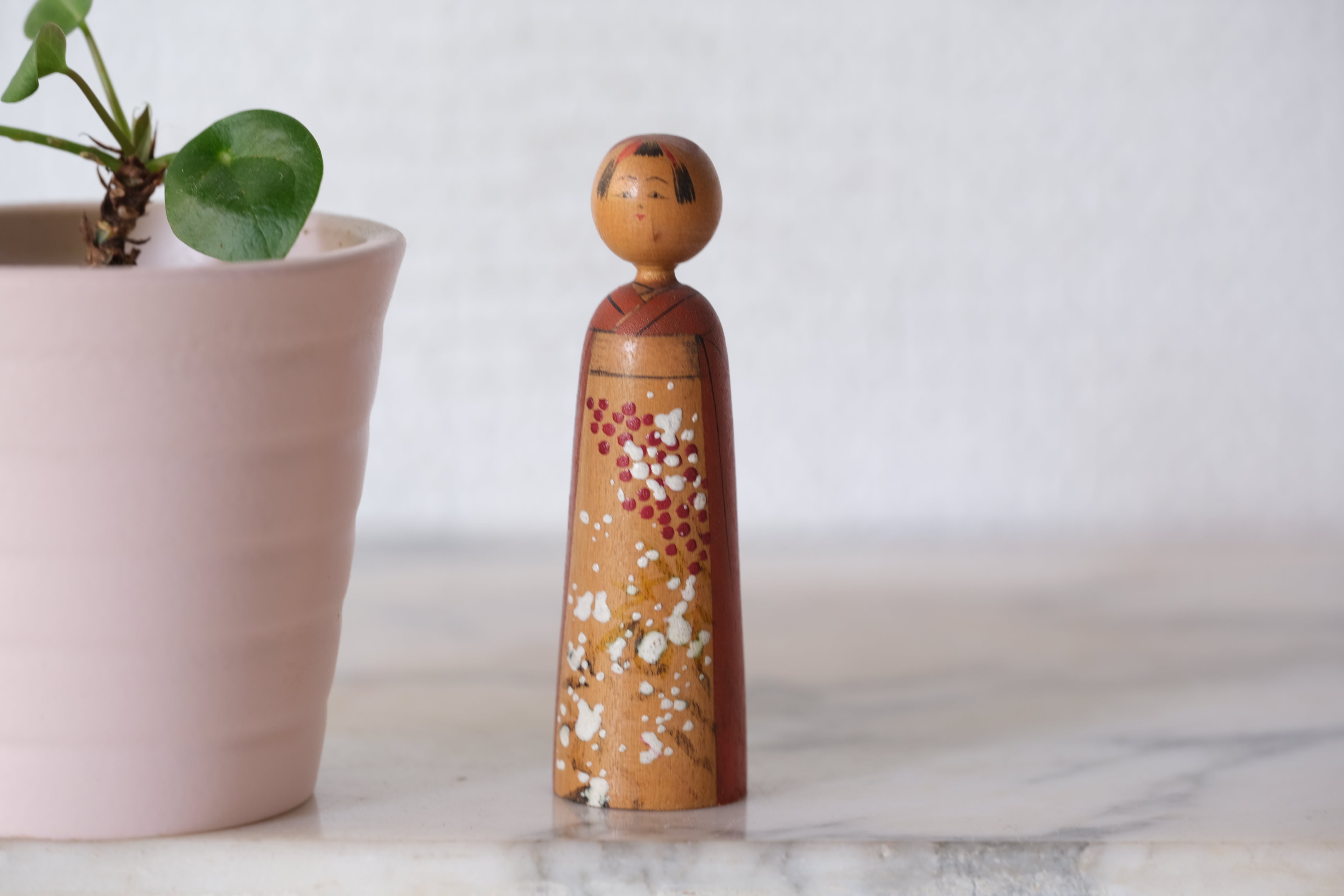 Exclusive Vintage Kijiyama Kokeshi by Takani Yohachi (1907-1994) | 7 cm