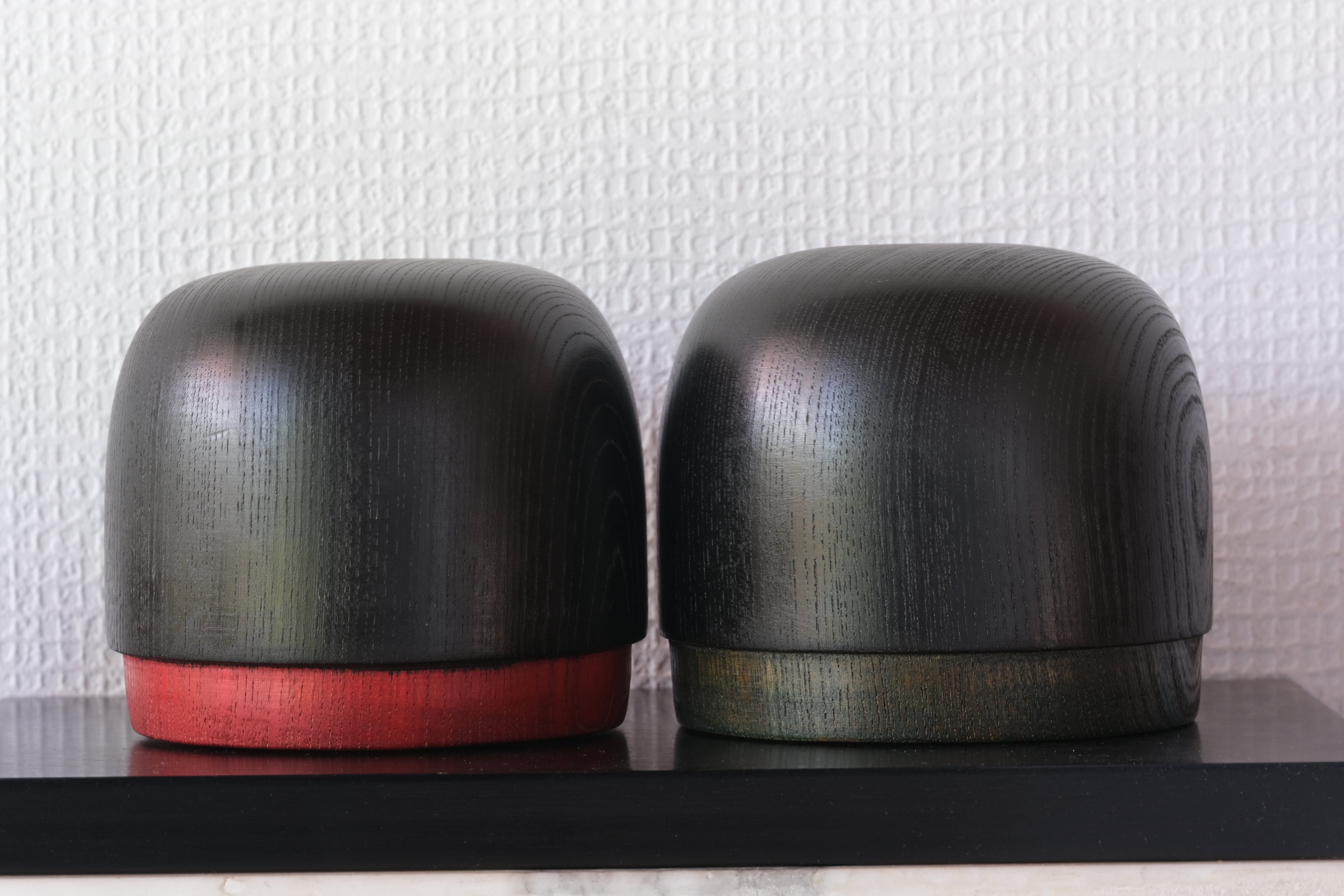 Rare Pair of Vintage Creative Kokeshi by Sanpei Yamanaka (1926-2012) | 9,5 cm and 10 cm