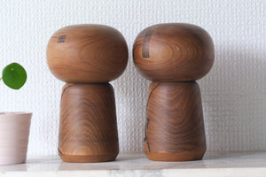 Couple of Vintage Creative Kokeshi By Kenichi Murakami 村上けんー (1929 - ) | 16 cm