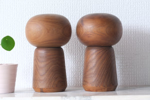 Couple of Vintage Creative Kokeshi By Kenichi Murakami 村上けんー (1929 - ) | 16 cm