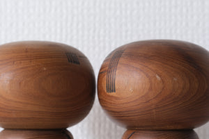 Couple of Vintage Creative Kokeshi By Kenichi Murakami 村上けんー (1929 - ) | 16 cm