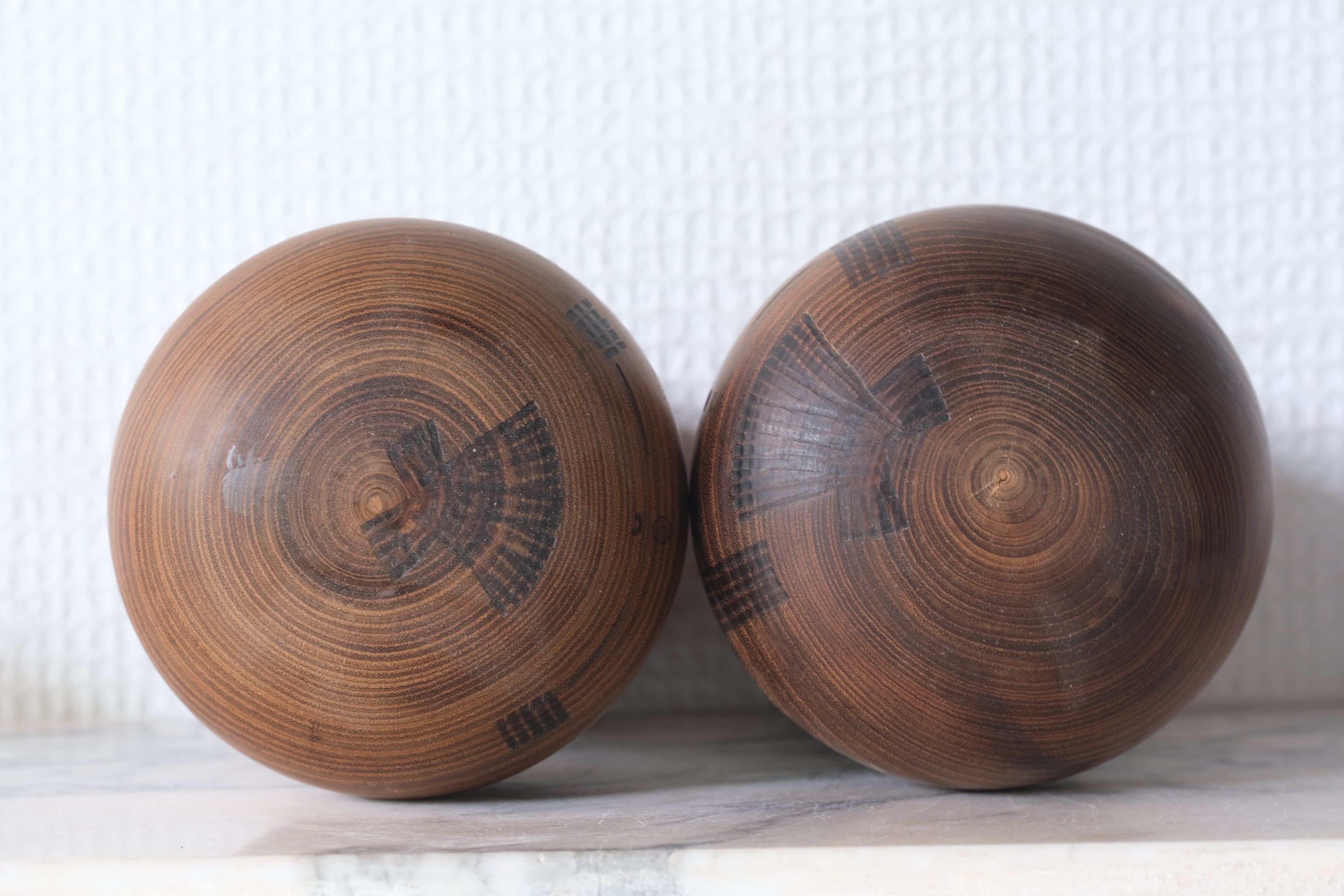 Couple of Vintage Creative Kokeshi By Kenichi Murakami 村上けんー (1929 - ) | 16 cm