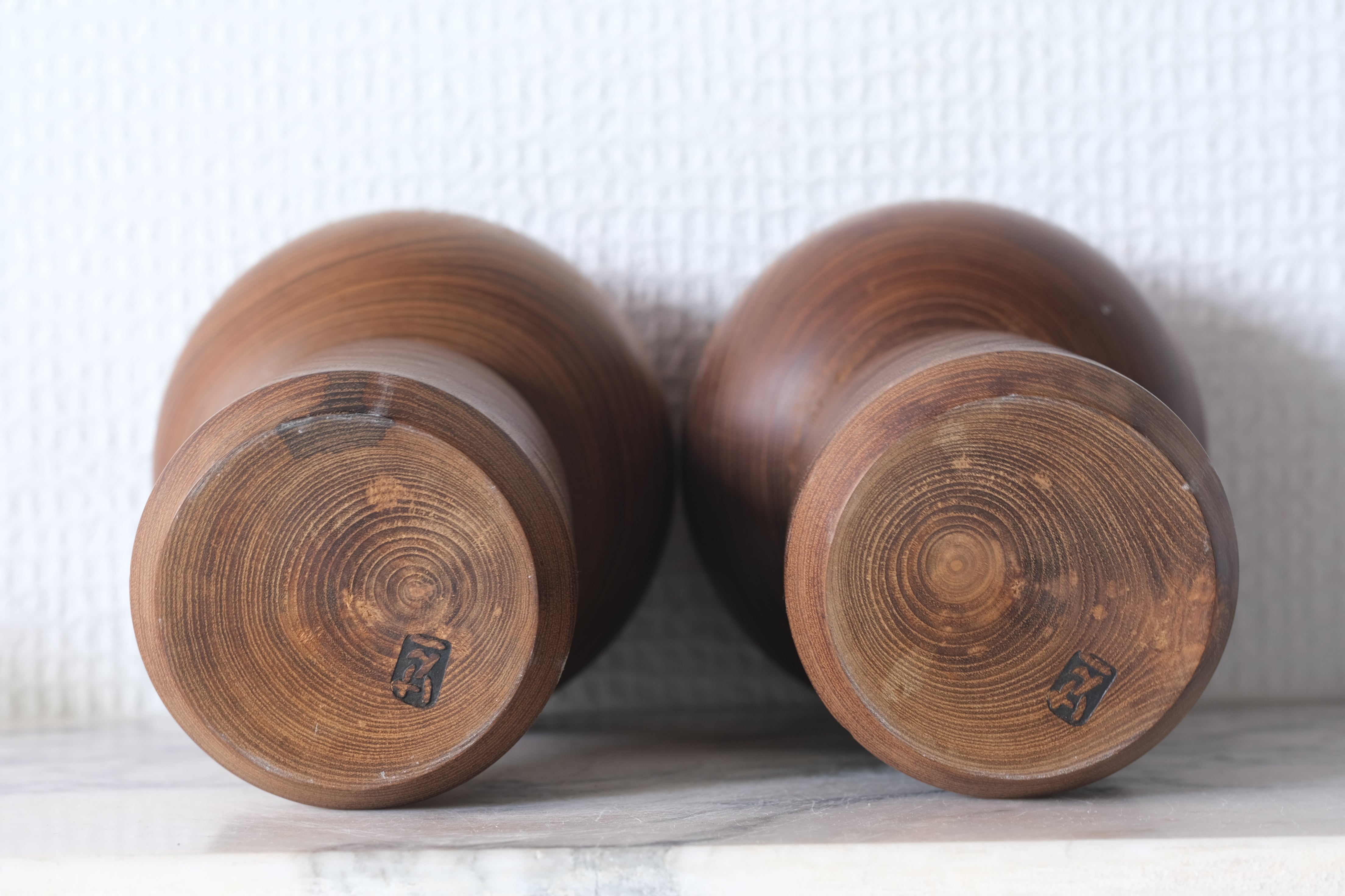 Couple of Vintage Creative Kokeshi By Kenichi Murakami 村上けんー (1929 - ) | 16 cm