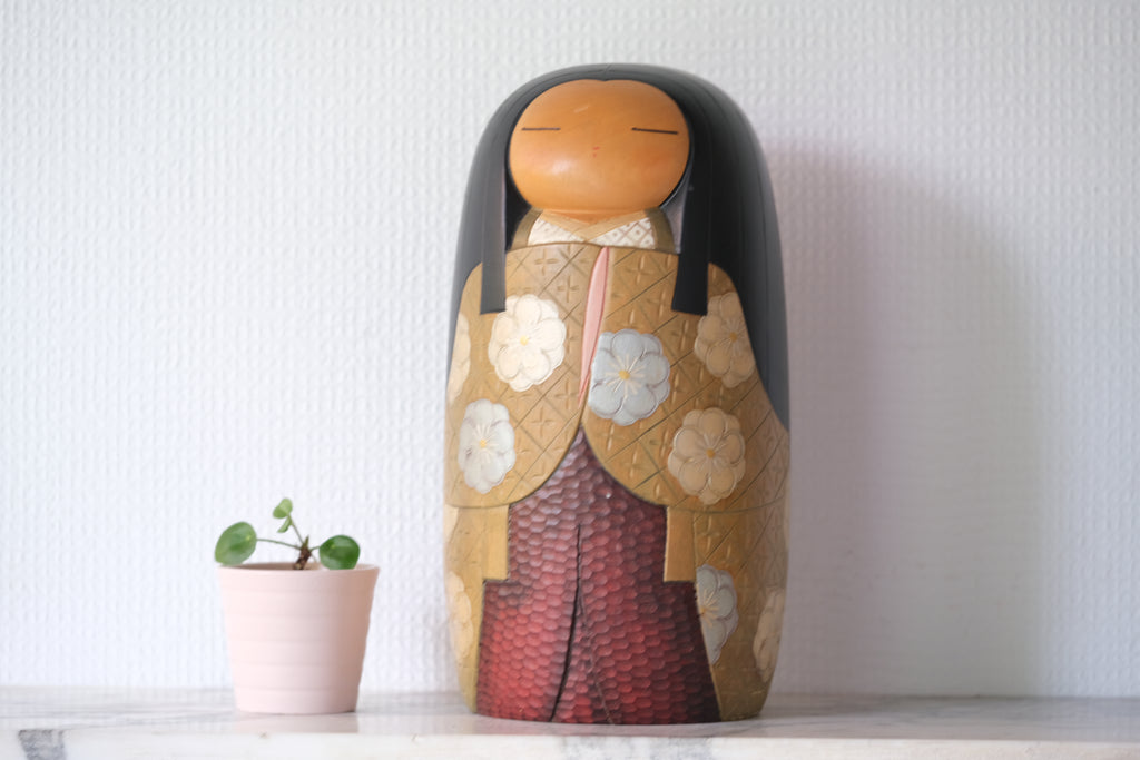 Exclusive Vintage Kokeshi By Kaoru Nozawa (1930-) | 26 cm