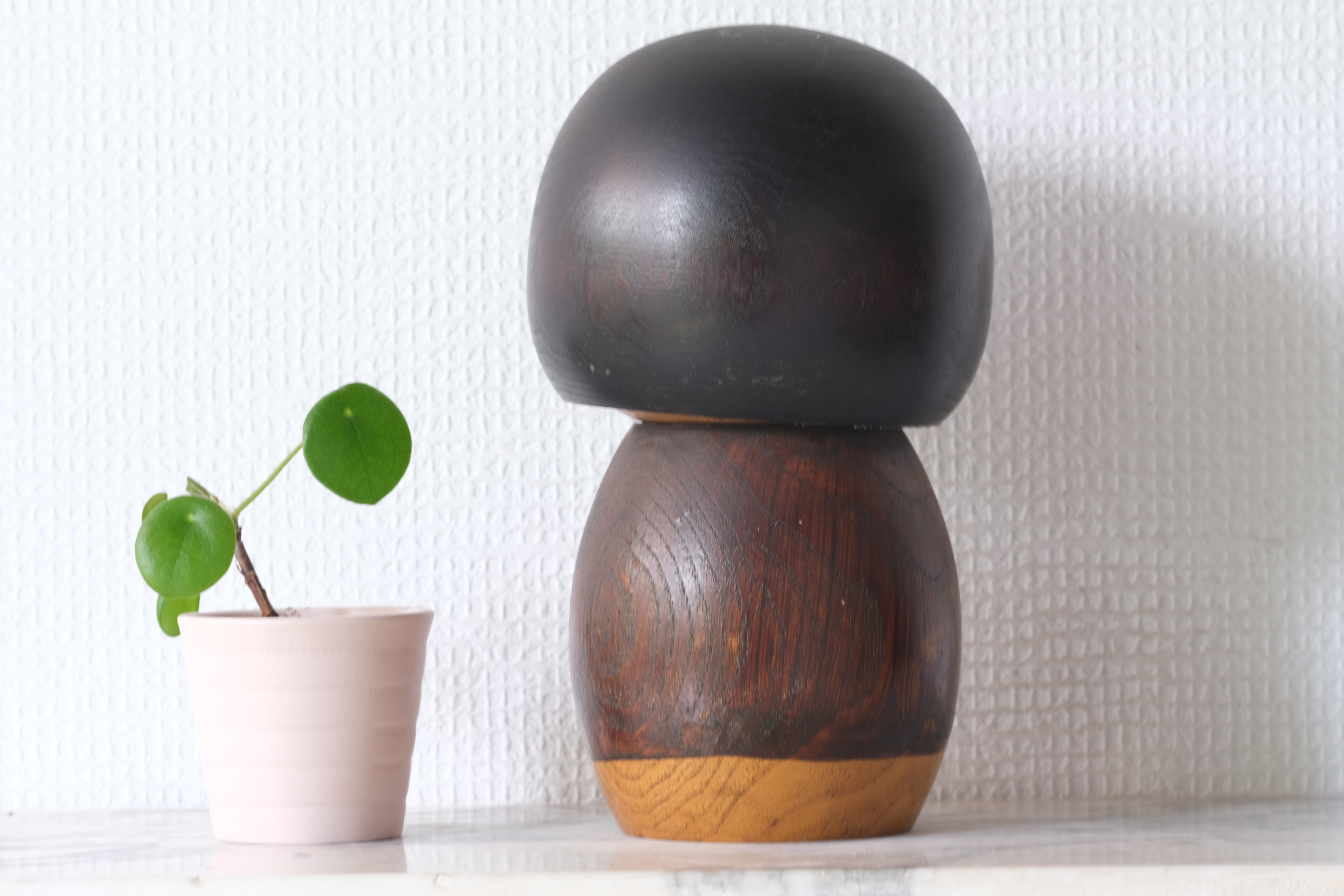 Vintage Gumma Kokeshi By Kazuo Takamizawa (1927-) | Titled: 'Tsubaki - Camellia Flowers' | 20 cm