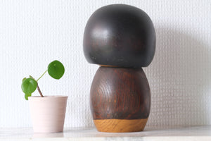 Vintage Gumma Kokeshi By Kazuo Takamizawa (1927-) | Titled: 'Tsubaki - Camellia Flowers' | 20 cm