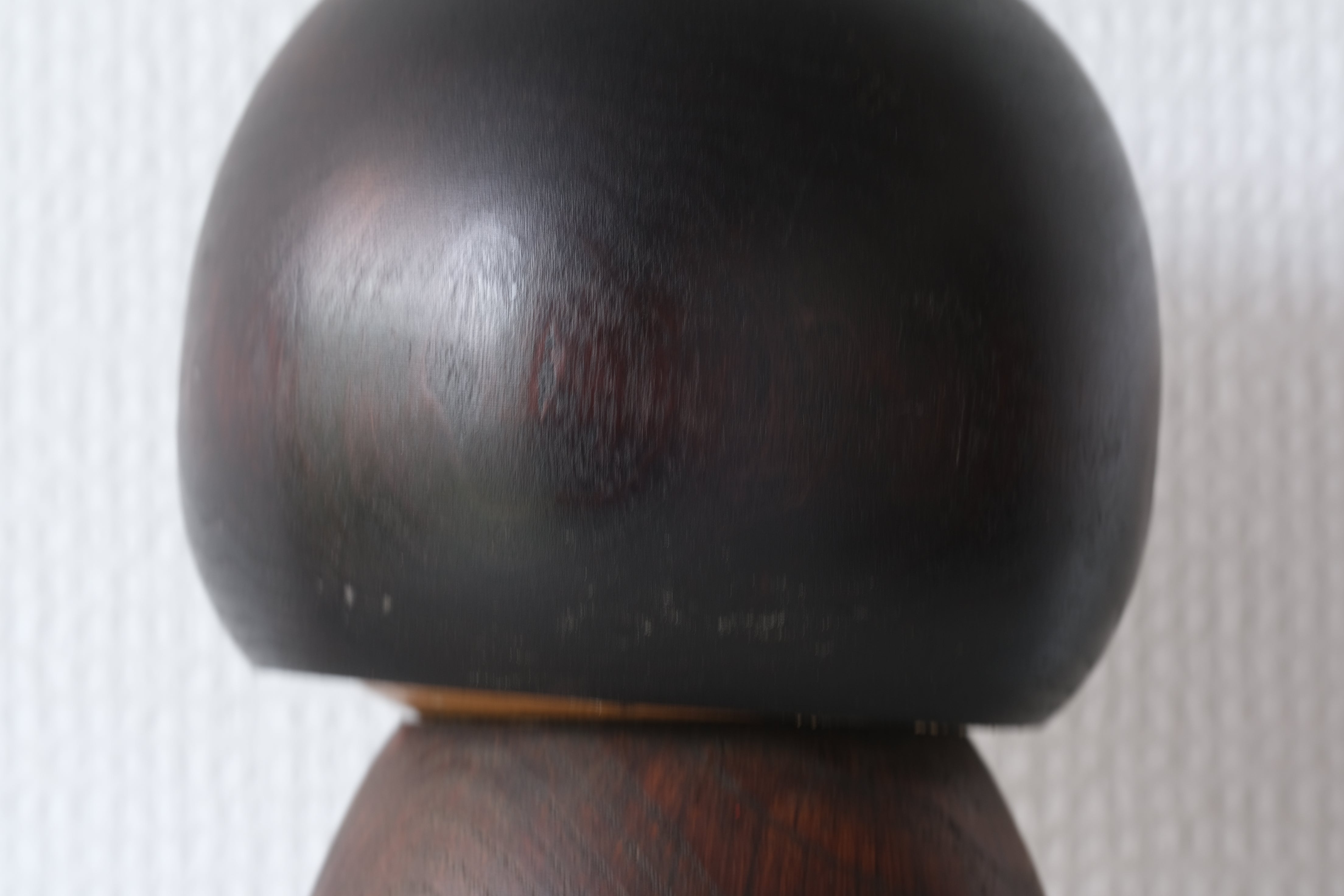 Vintage Gumma Kokeshi By Kazuo Takamizawa (1927-) | Titled: 'Tsubaki - Camellia Flowers' | 20 cm