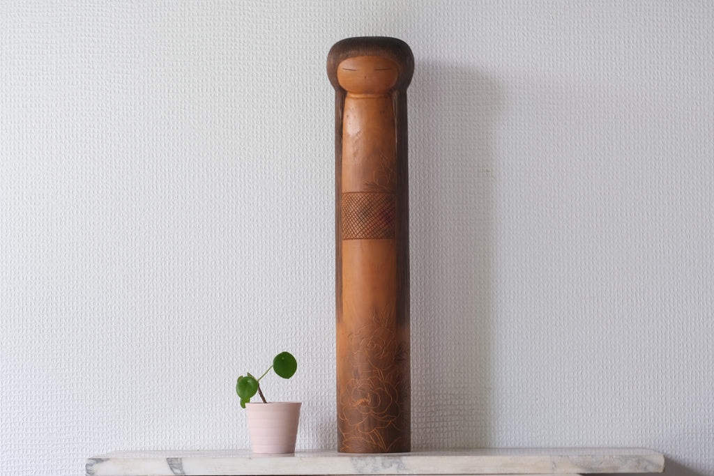 Exclusive Large Vintage Creative Kokeshi  by Watanabe Masao (1917-2007) | 49,5 cm