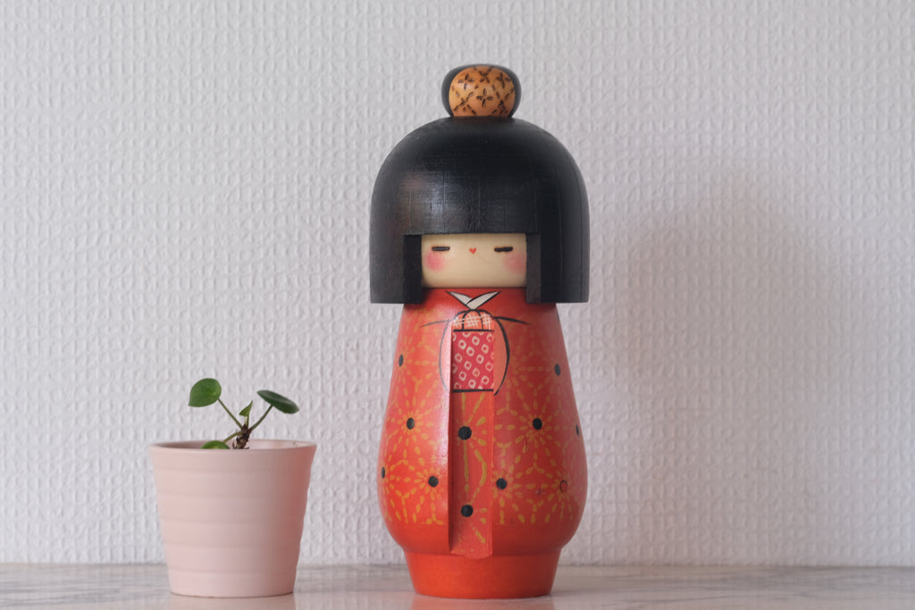 Vintage Gumma Kokeshi By Kazuo Takamizawa 高見沢一夫 (1927-) | 21 cm