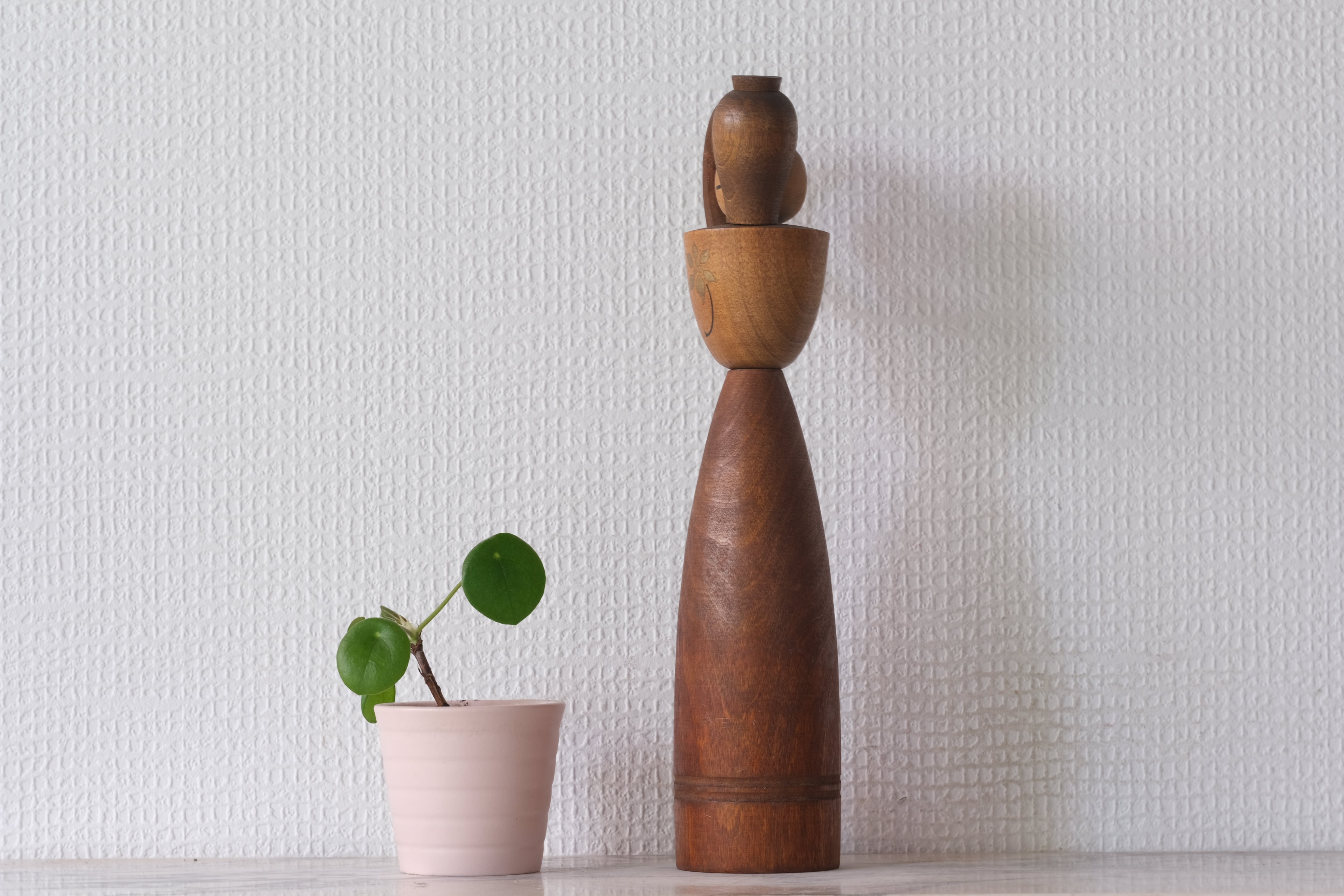 Vintage Sosaku Kokeshi with Jar| 28 cm