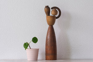 Vintage Sosaku Kokeshi with Jar| 28 cm