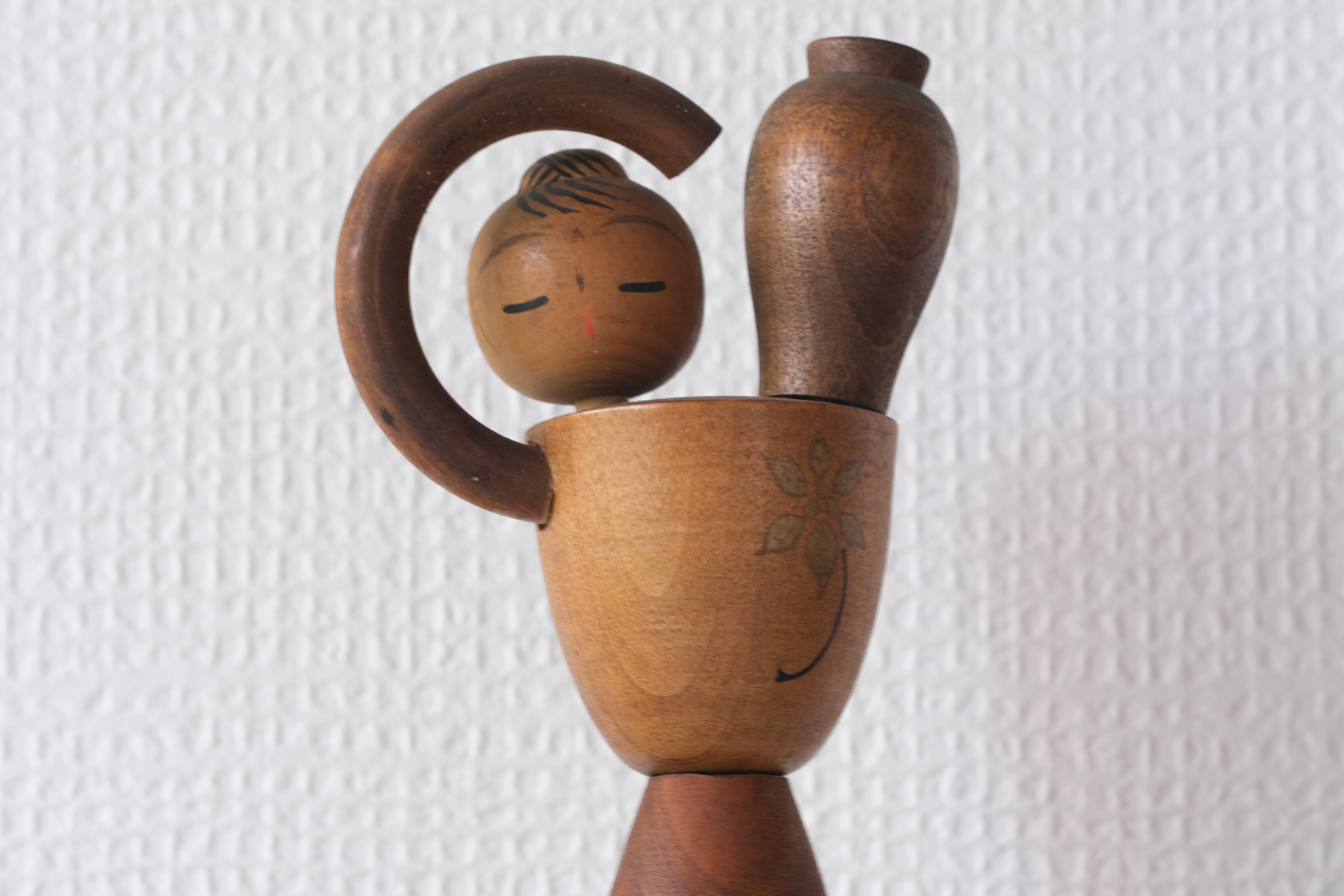 Vintage Sosaku Kokeshi with Jar| 28 cm