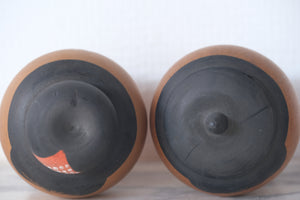 A lovely couple of Vintage Creative Kokeshi | 17 cm and 17,5 cm