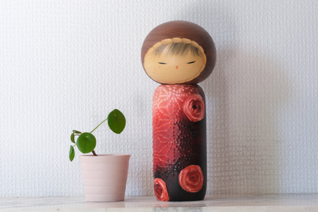 Rare Vintage Creative Kokeshi by Watanabe Masao (1917-2007) | 22,5 cm
