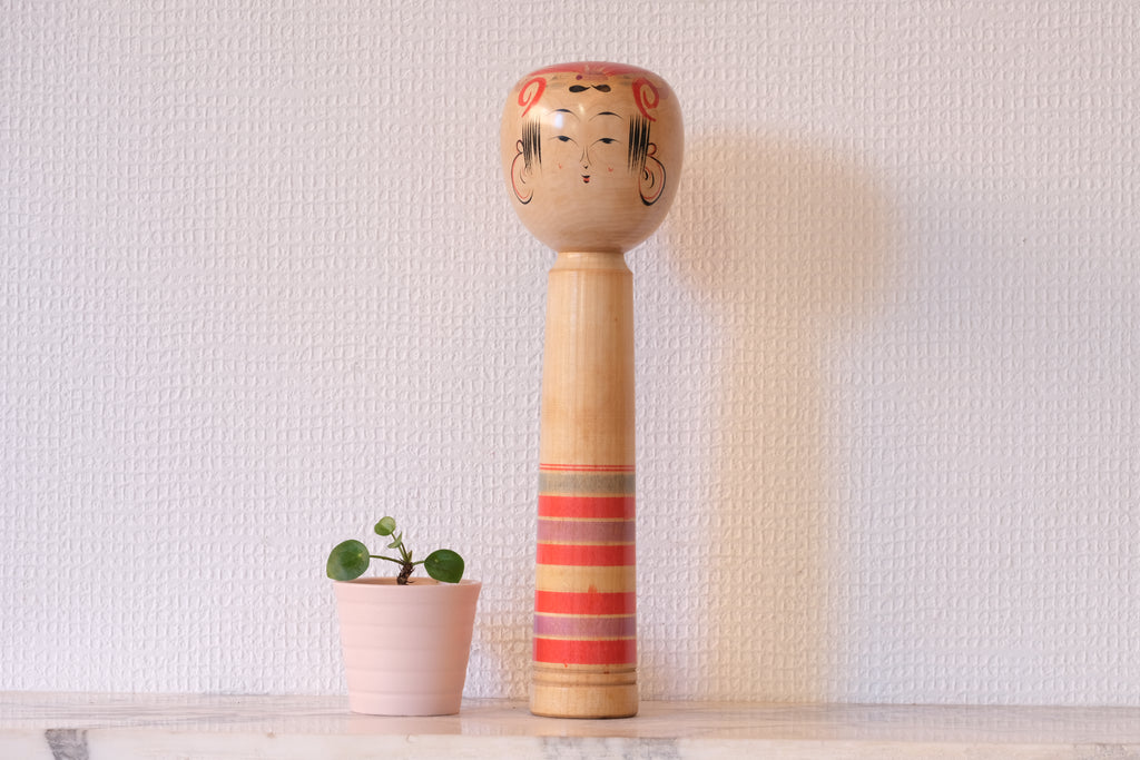 Traditional Yajirou Buddhist Kokeshi | Rattle | 29,5 cm