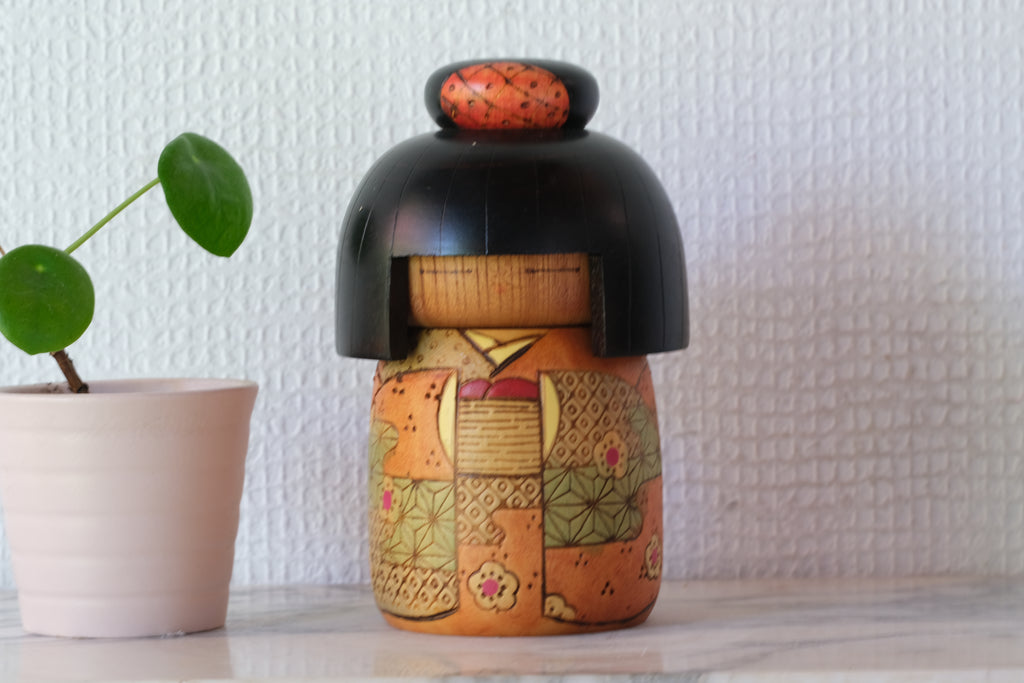 Vintage Gumma Kokeshi by Kazuo Takamizawa (1927-) | 13,5 cm