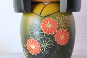 Rare Vintage Gumma Kokeshi by Kisaku | Dated: 1991 | 17 cm