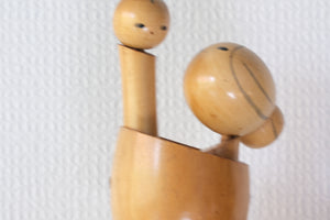 Rare Vintage Creative Kokeshi by Takeda Masashi (1930-) | Mother and Child | 33,5 cm