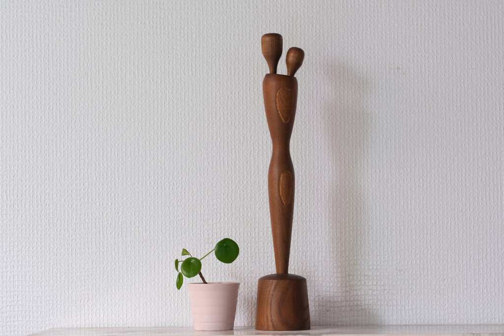 Rare Vintage Creative Kokeshi by Miyajima Muhitsu (1929-) | Mother and Child | 38 cm