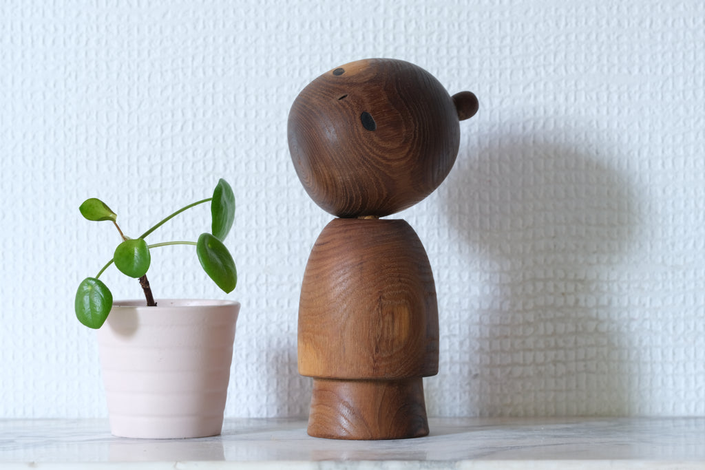 Rare Vintage Sosaku Kokeshi by Hideo Ishihara (1925-1999) | 16,5 cm
