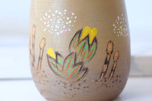 Rare Vintage Kokeshi by Masae Fujikawa 藤川正衛 (1942-2015) | Titled: 芽ぶき - Mebuki - Budding | With Original Box | 13 cm