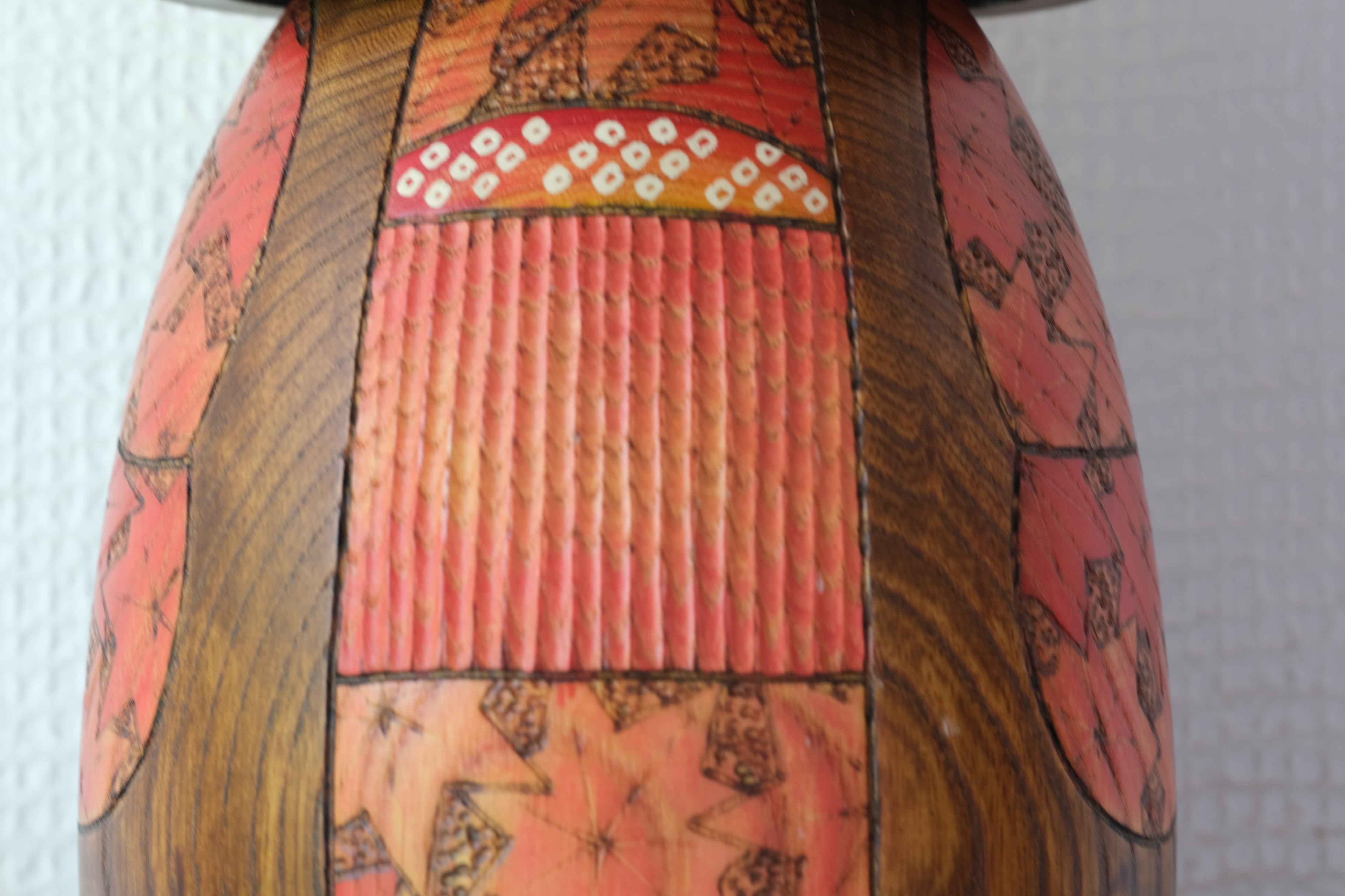 Exclusive Vintage Gumma Kokeshi By Yokoyama Teruo (1953-2005) | Titled: 里の秋 - Sato No Aki -  Autumn In The Village | 31 cm