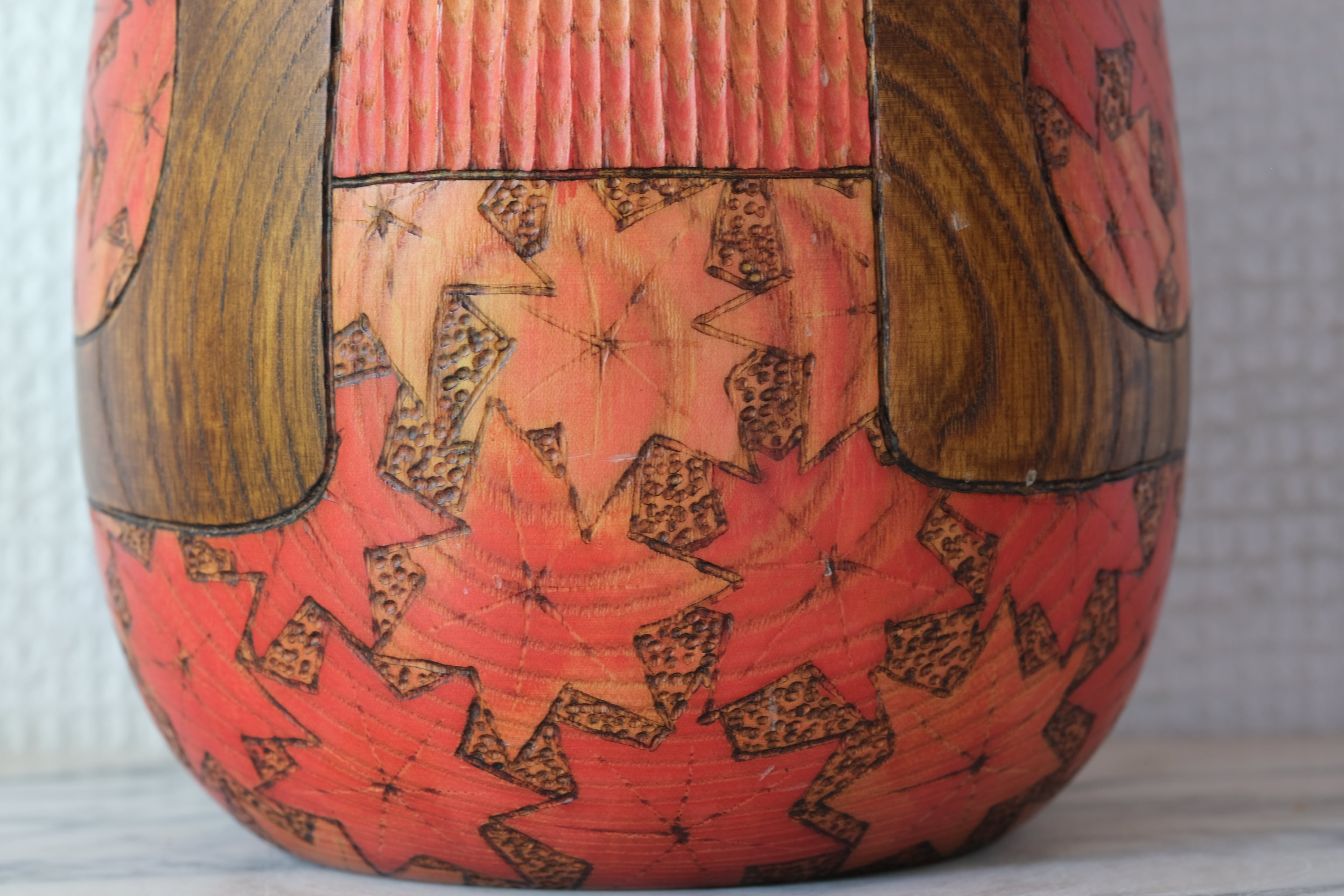 Exclusive Vintage Gumma Kokeshi By Yokoyama Teruo (1953-2005) | Titled: 里の秋 - Sato No Aki -  Autumn In The Village | 31 cm