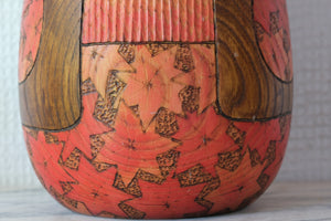 Exclusive Vintage Gumma Kokeshi By Yokoyama Teruo (1953-2005) | Titled: 里の秋 - Sato No Aki -  Autumn In The Village | 31 cm