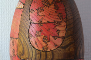 Exclusive Vintage Gumma Kokeshi By Yokoyama Teruo (1953-2005) | Titled: 里の秋 - Sato No Aki -  Autumn In The Village | 31 cm
