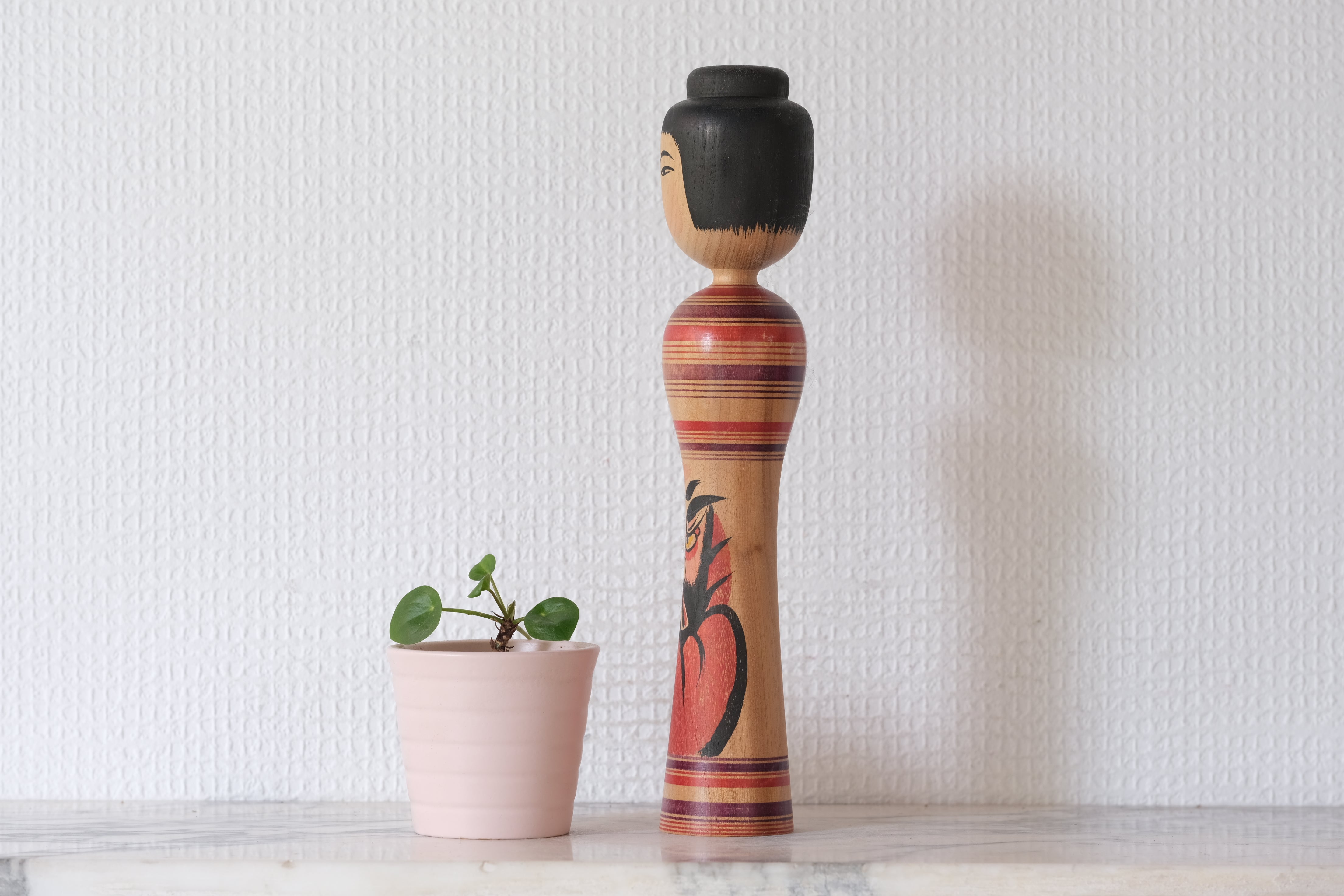 Vintage Tsugaro Kokeshi with Daruma | 24,5 cm