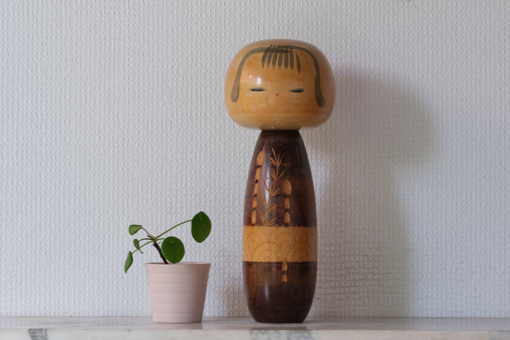 Vintage Creative Kokeshi by Yuji Kawase 川瀬祐志作 (1938-) | 28 cm