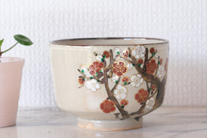 Japanese Ceramic Tea Bowl with Blossoms | 7,5 cm