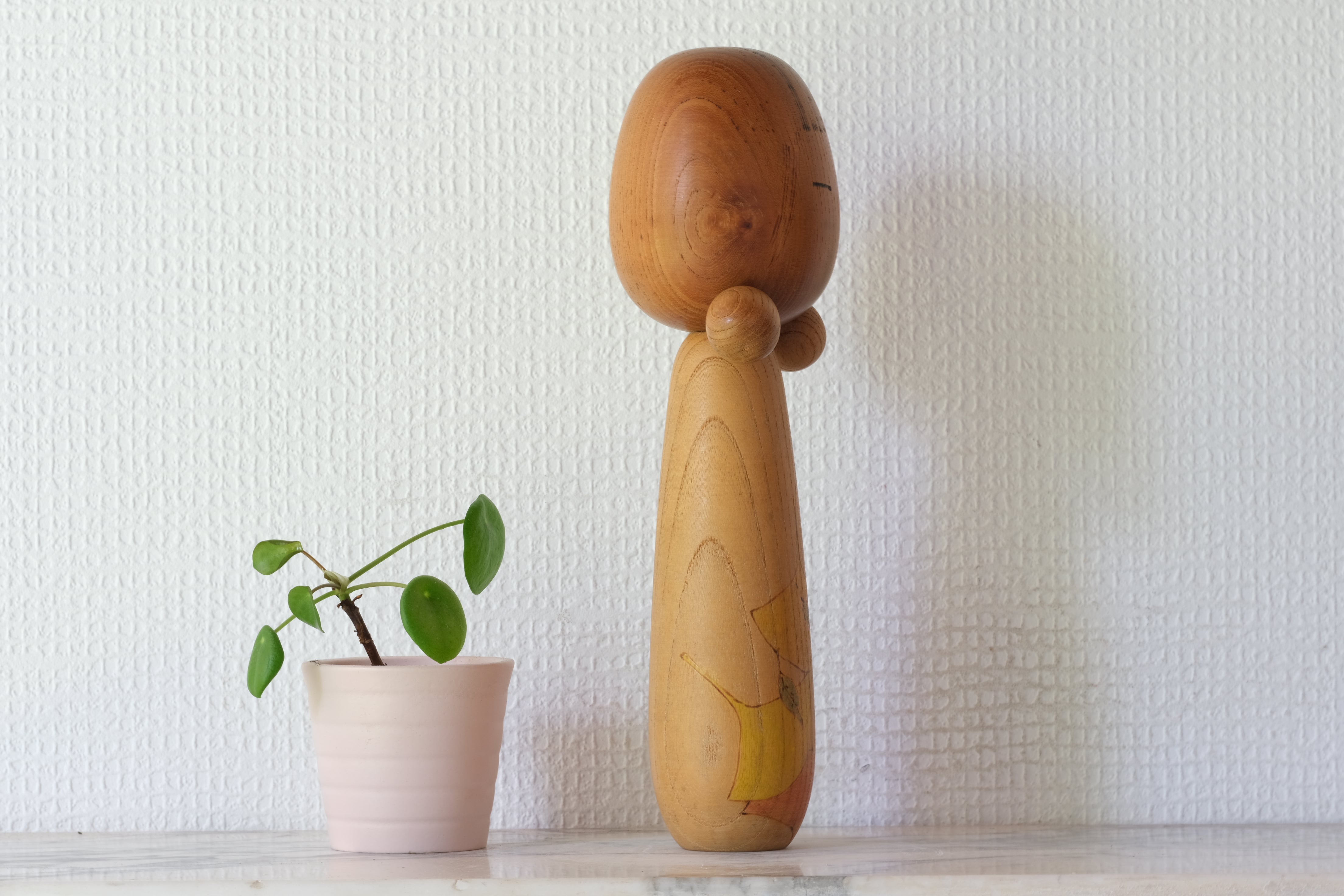 Vintage Creative Kokeshi by Isamu Yamakawa | Ginko Leaves | 25 cm