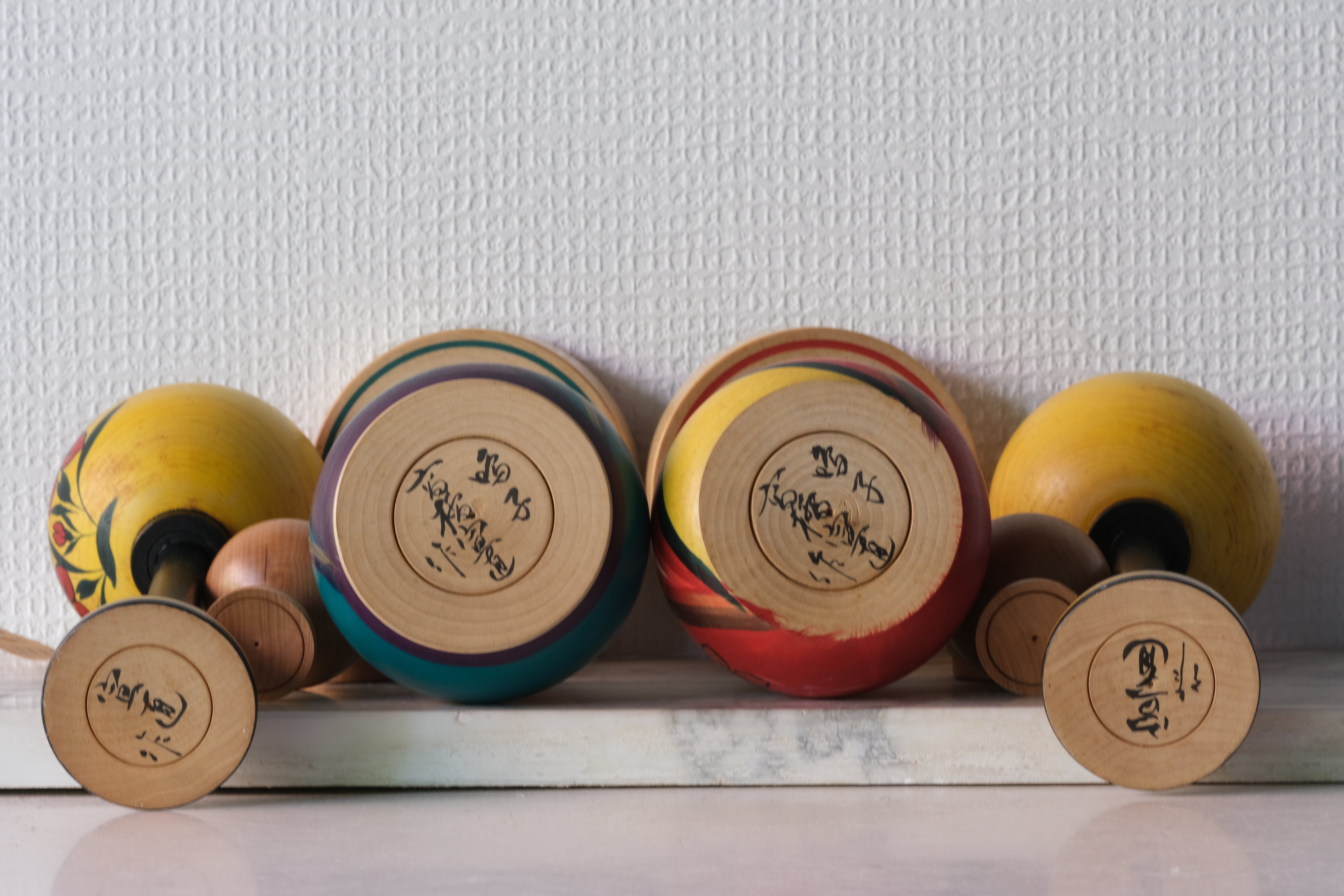 Vintage Sosaku Kokeshi Set by Norinao Takahashi 高橋宣直 | 18 cm and 19 cm