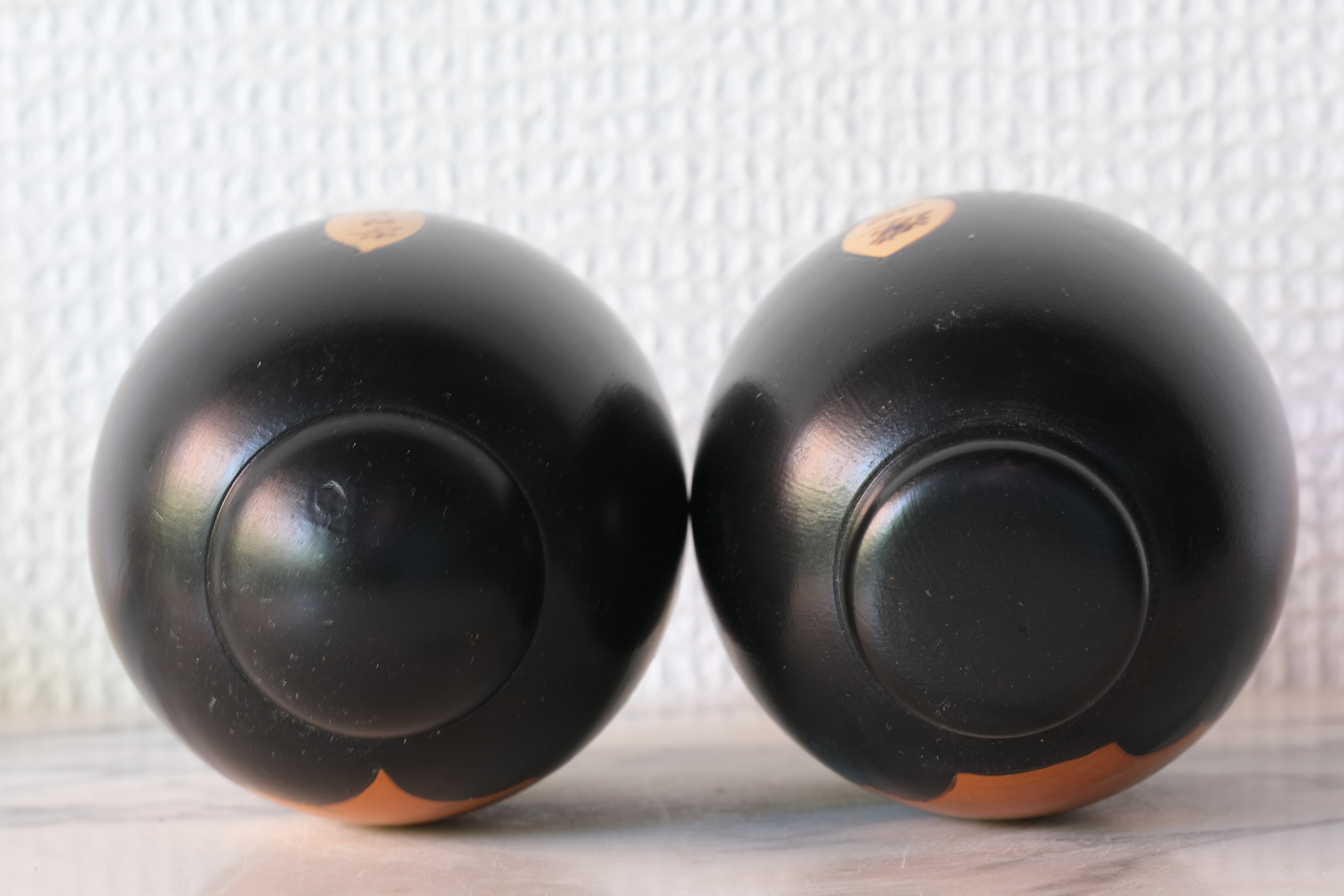 Pair of Vintage Sosaku Kokeshi by Yuji Kawase 川瀬祐志作 (1938-) | 10 cm