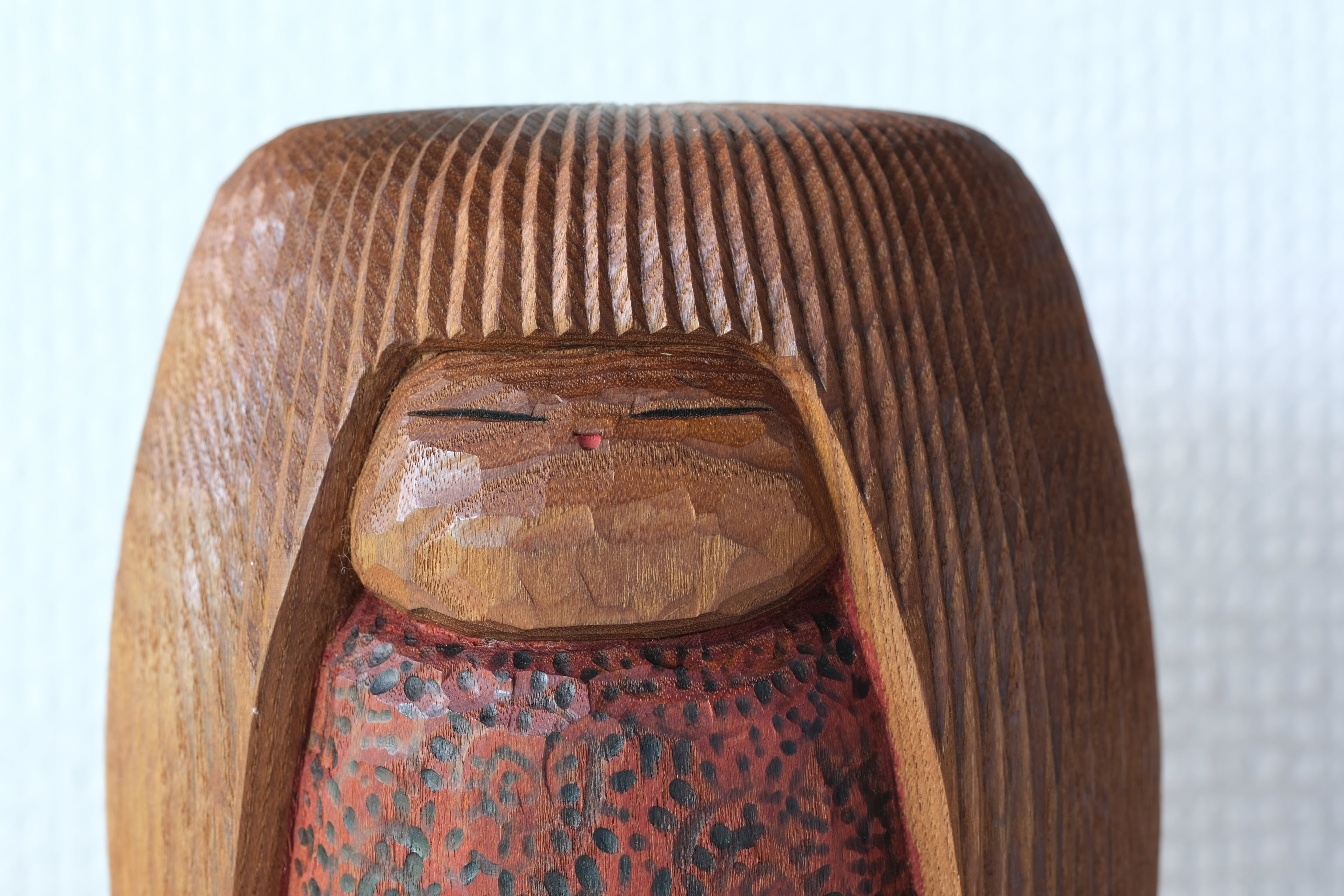 Exclusive Vintage Creative Kokeshi by Issetsu Kuribayashi 栗林一雪 (1924-2011) | Titled: 童子 - Warashi - Child | With Original Box | 13 cm
