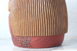 Exclusive Vintage Creative Kokeshi by Issetsu Kuribayashi 栗林一雪 (1924-2011) | Titled: 童子 - Warashi - Child | With Original Box | 13 cm