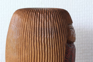 Exclusive Vintage Creative Kokeshi by Issetsu Kuribayashi 栗林一雪 (1924-2011) | Titled: 童子 - Warashi - Child | With Original Box | 13 cm