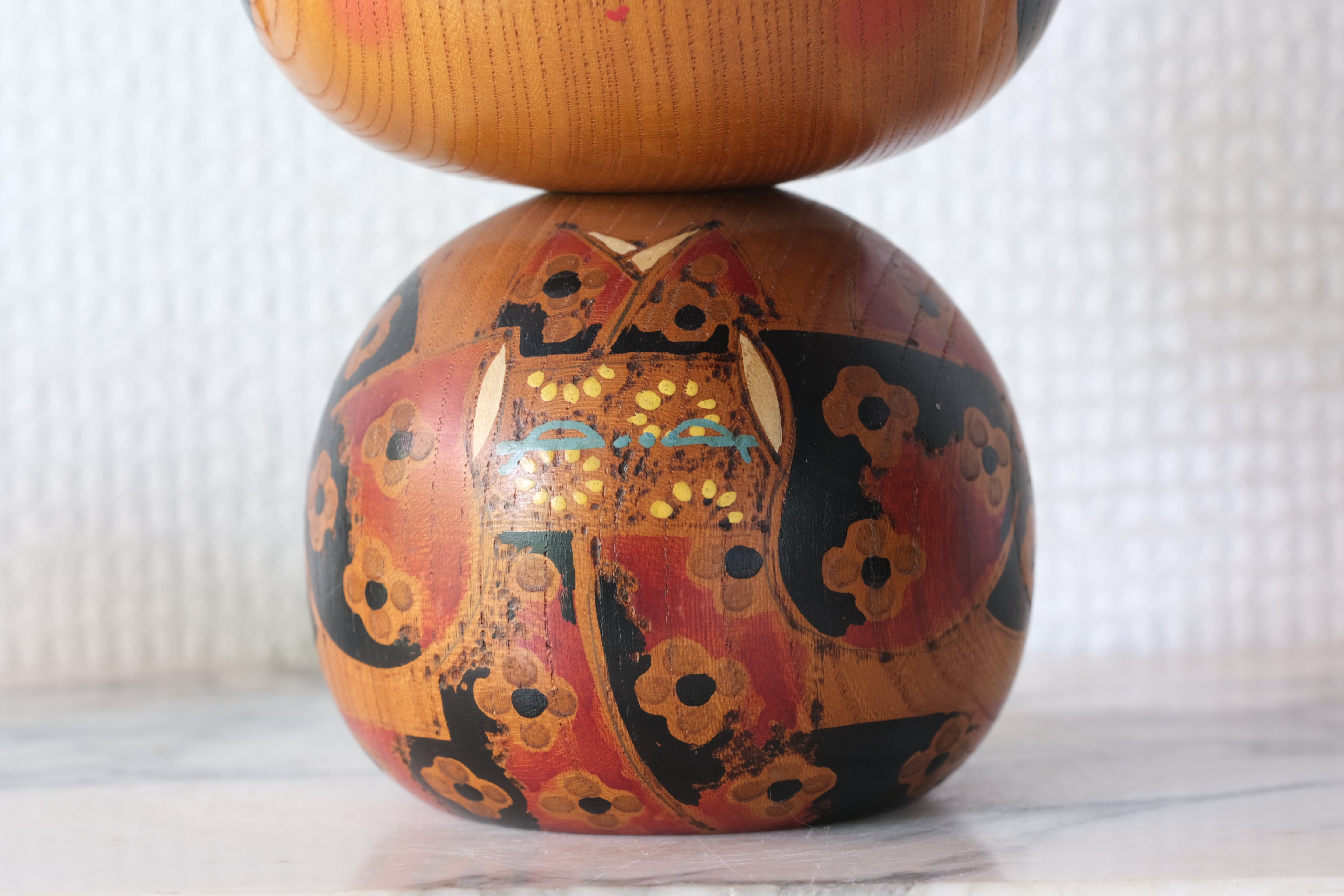 Exclusive Vintage Creative Kokeshi by Chiyomatsu Kano 狩野千代松 (1935-) | Titled: 華美 - Gorgeousness | 18 cm