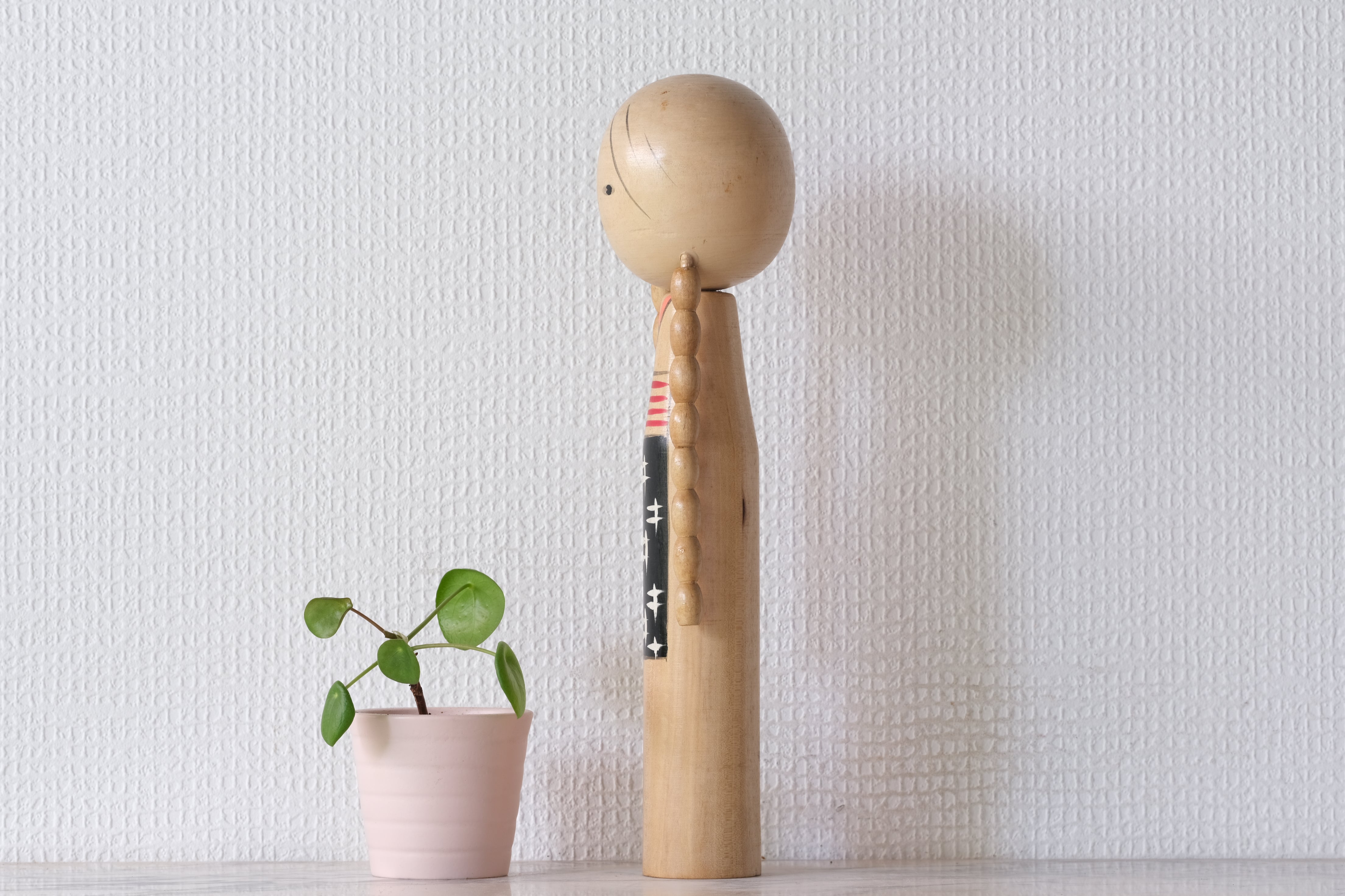 Vintage Creative Kokeshi with Pigtails by Eiko Shibata (1924 - ) | 28,5 cm