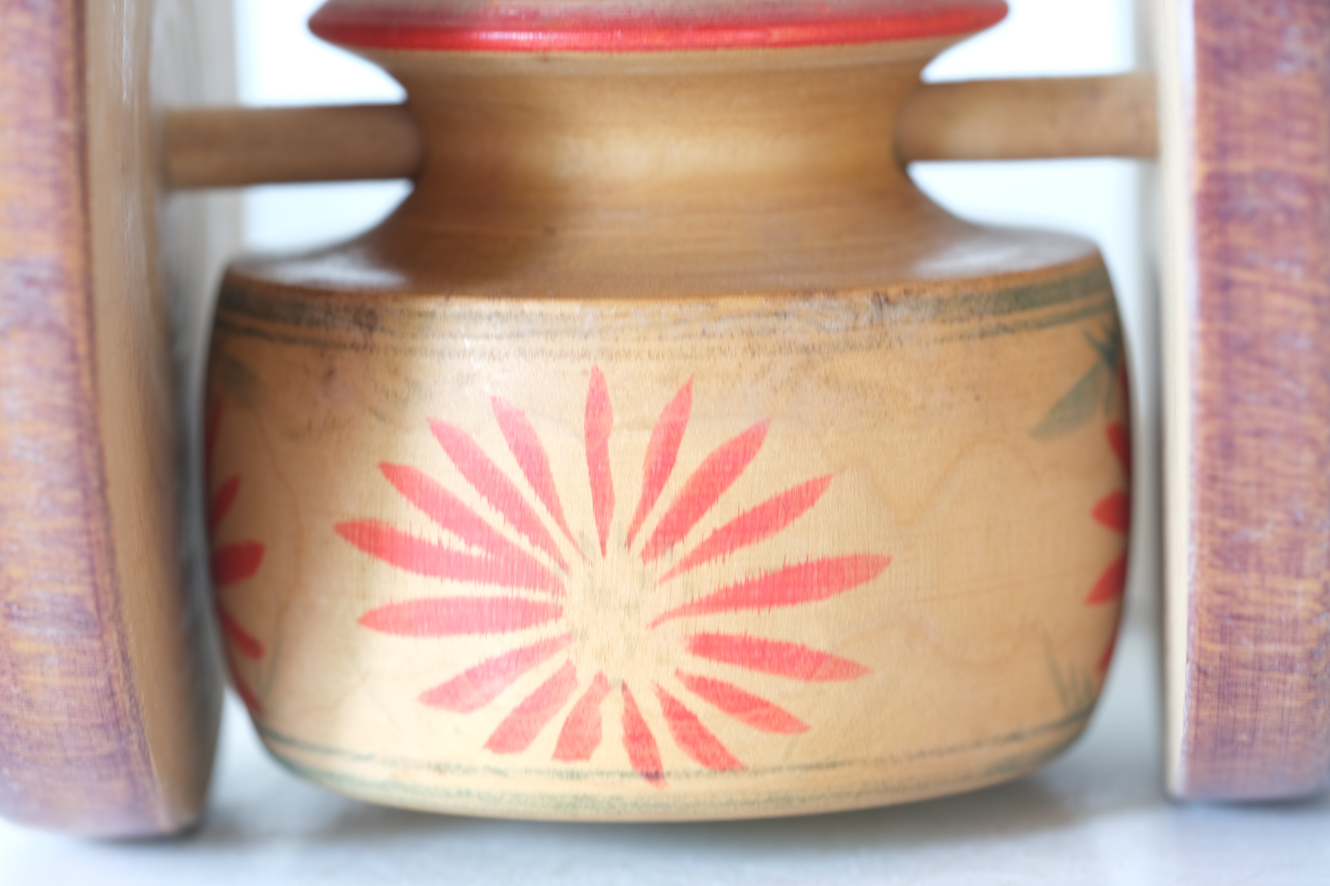 Large Rare Vintage Traditional Kokeshi Car | 12 cm
