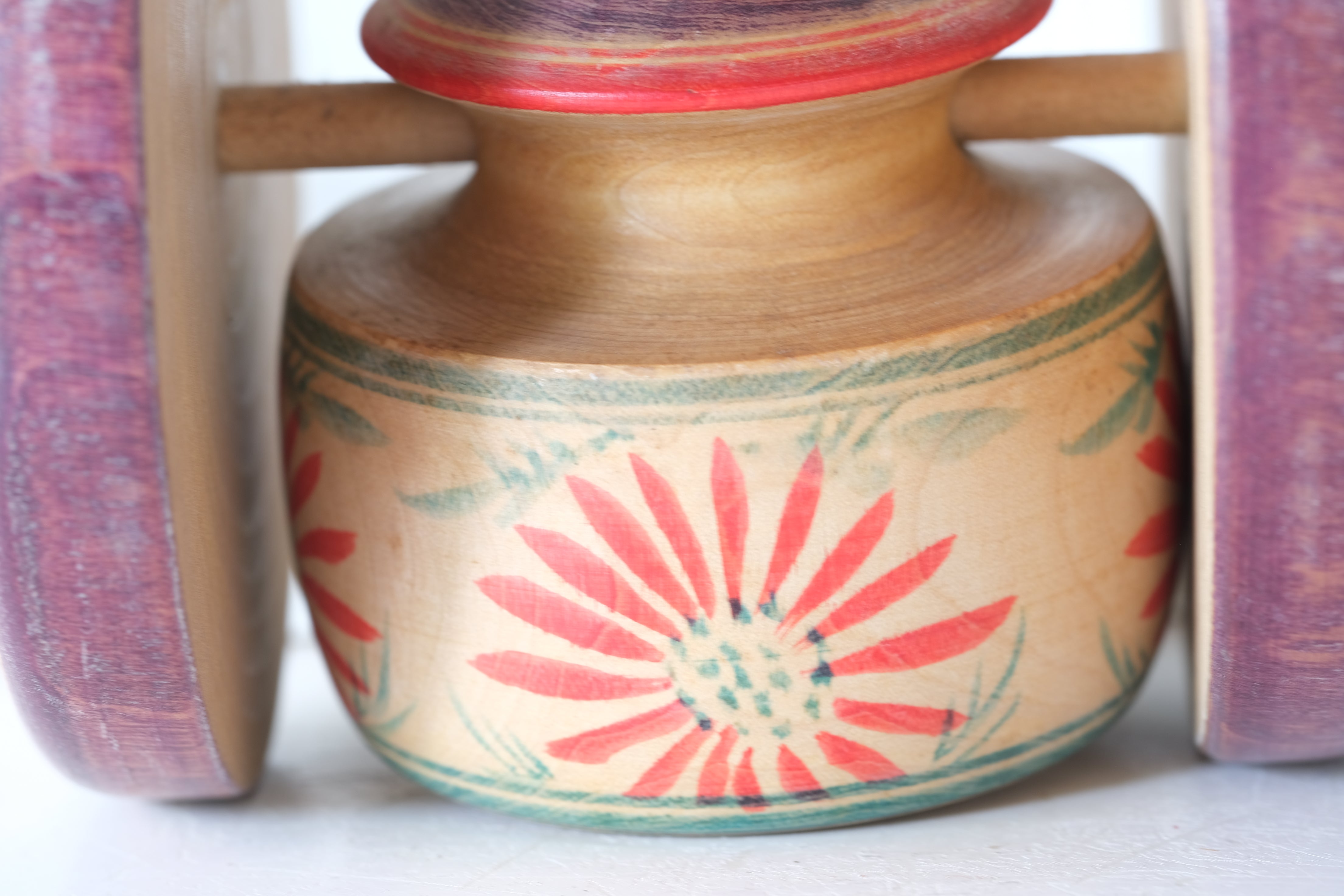 Large Rare Vintage Traditional Kokeshi Car | 12 cm