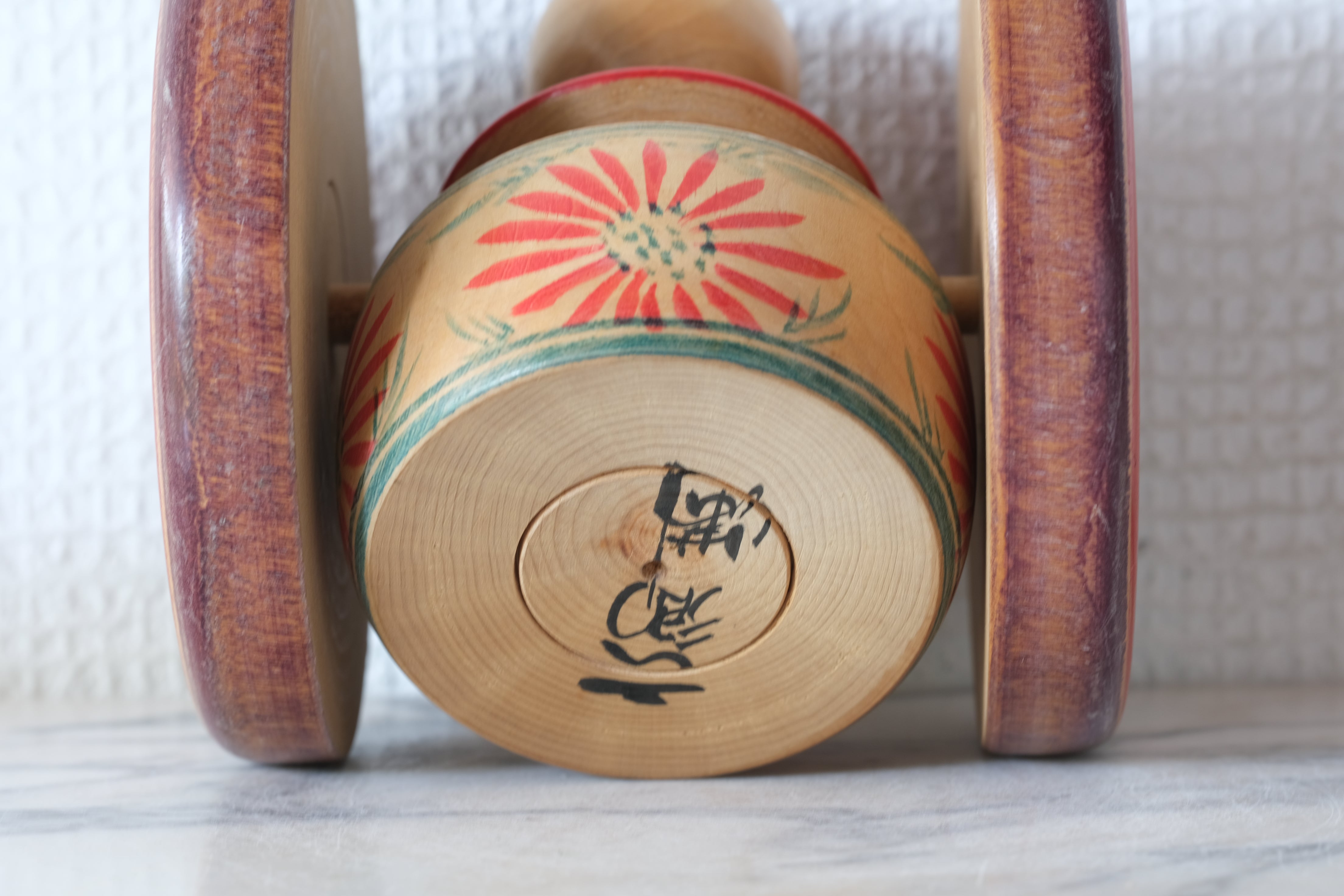 Large Rare Vintage Traditional Kokeshi Car | 12 cm