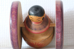 Large Rare Vintage Traditional Kokeshi Car | 12 cm