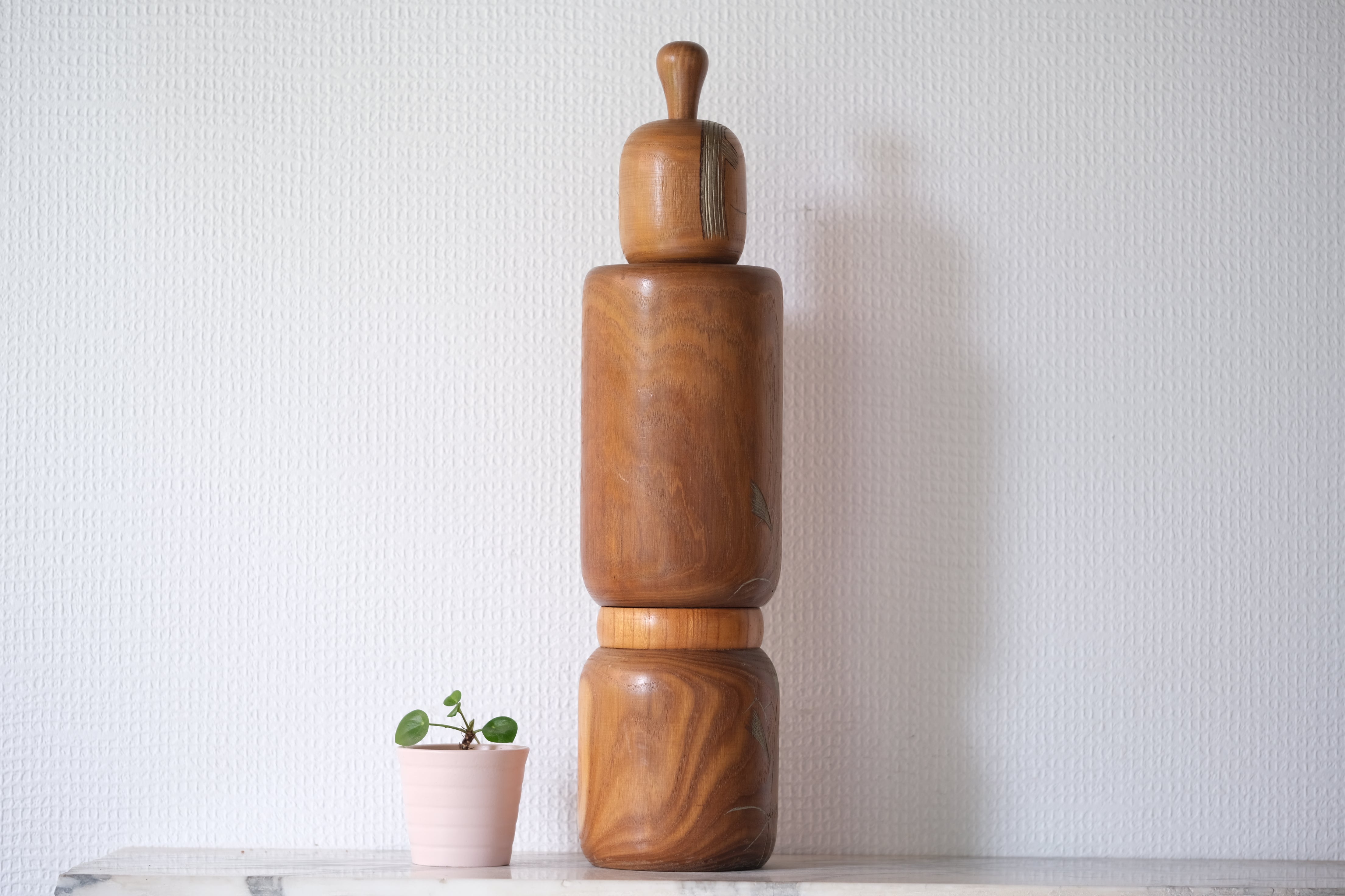 Exclusive Vintage Creative Kokeshi By Aida Seiho (1926-1998) | Titled: 'Bunko - Elegance' | 42 cm