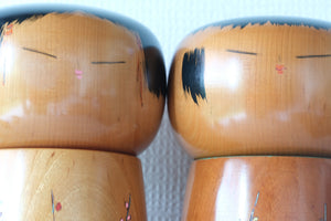 Chunky Pair of Vintage Creative Kokeshi by Takahashi Hashime (1918 - 2002) | 29,5 cm