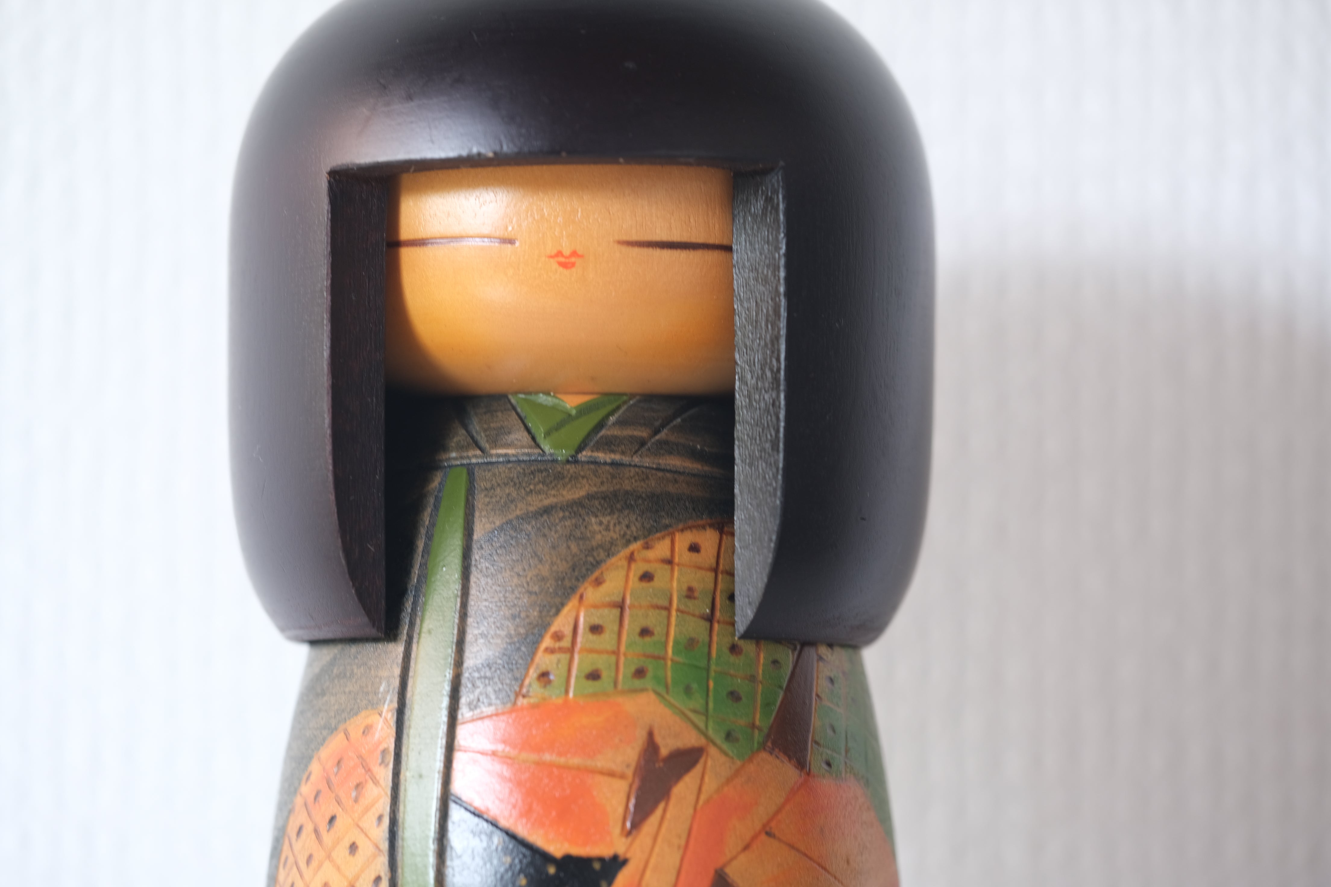 Vintage Gumma Kokeshi by Ishimura with Cranes | 22 cm